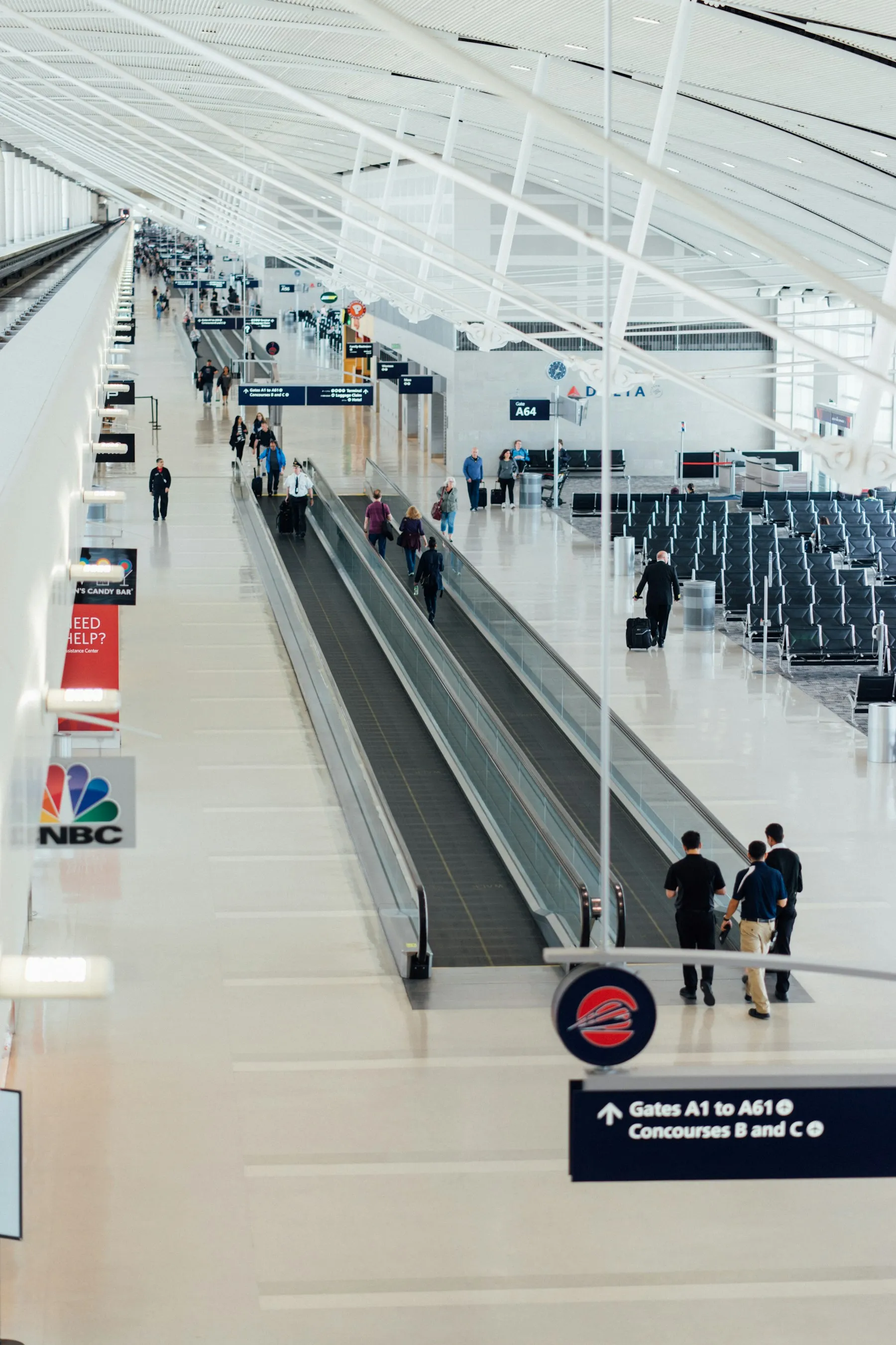 The interior of a terminal at Incheon International Airport
